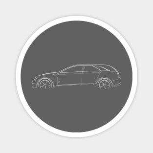 Cadillac CTS-V Wagon - profile stencil, white Magnet